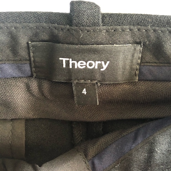 Theory ‘Treeca’ Wool Trousers with Tuxedo Stripe - Picture 5 of 5